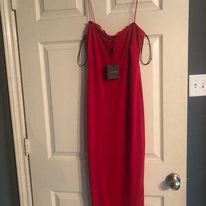 Red Hint of Lace Valerie Dress